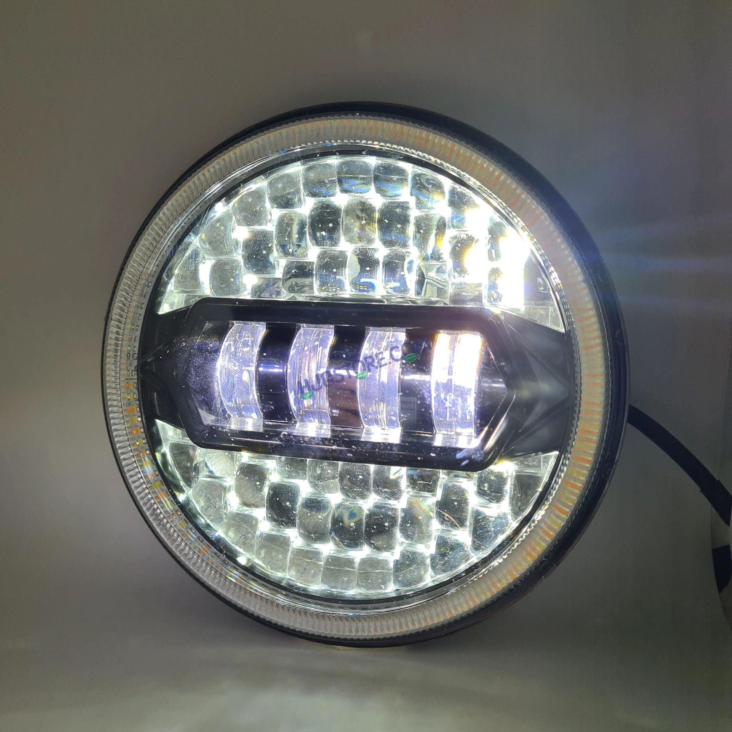 HJG 7 Inch Diamond Cut Round Led Headlight Fits in Royal Enfield all model and Mahindra Thar - Image 4