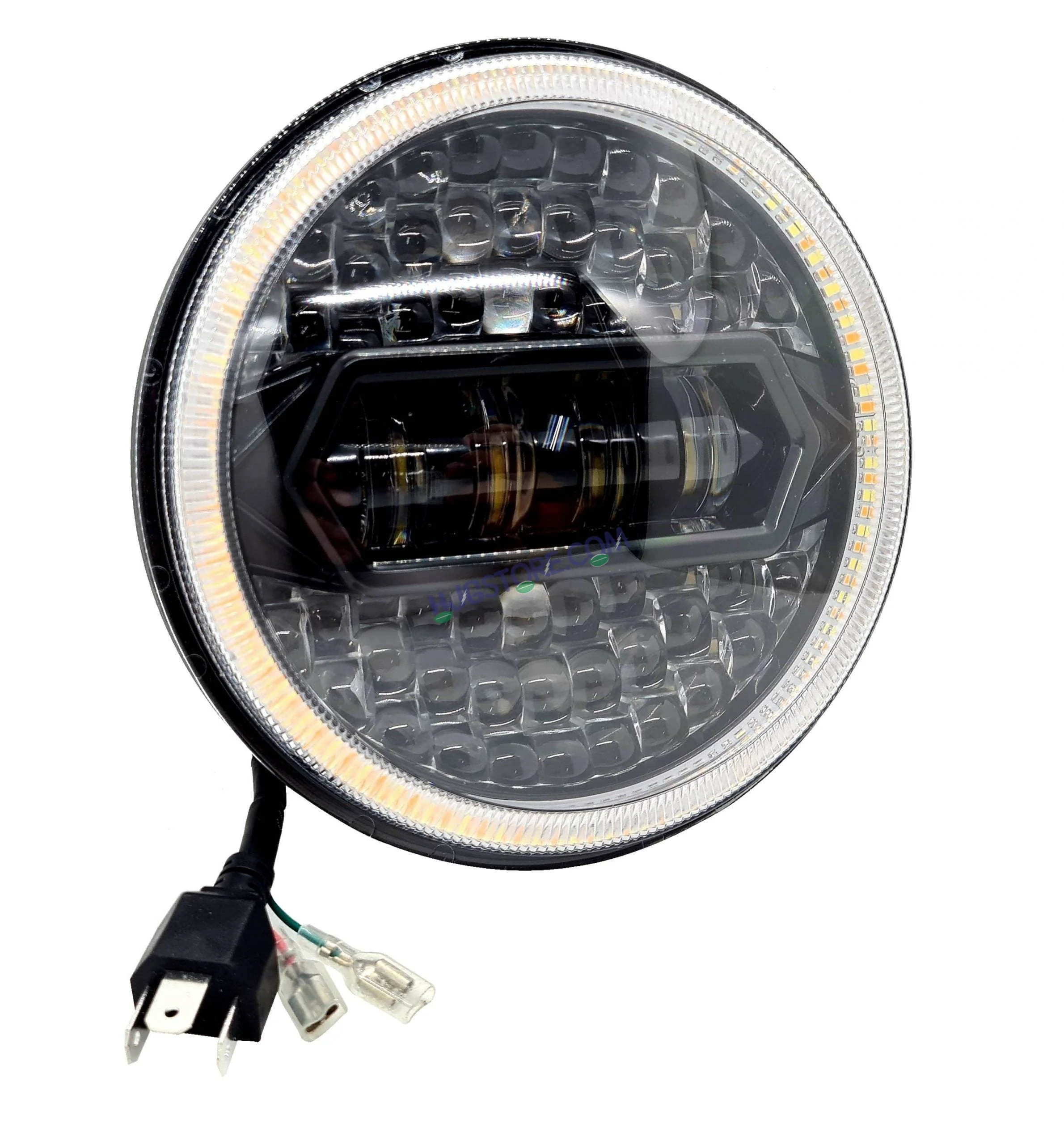 HJG 7 Inch Diamond Cut Round Led Headlight Fits in Royal Enfield all model and Mahindra Thar - Image 5