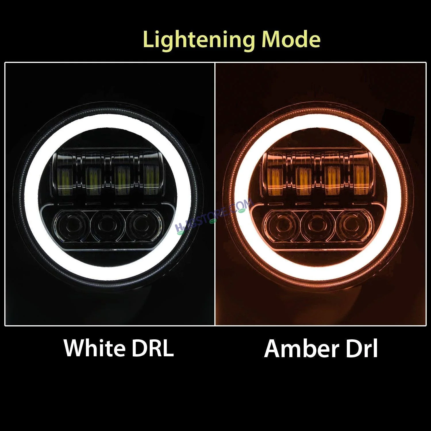 HJG 7 Inch New Round LED Headligh Fits in Jawa with High Beam, Low Beam (12V-80V 75W) - Image 5