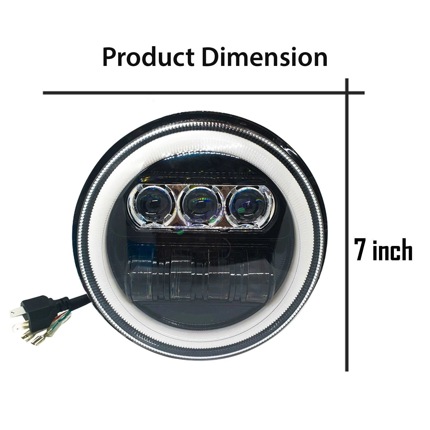HJG 7 Inch New Round LED Headligh Fits in Jawa with High Beam, Low Beam (12V-80V 75W) - Image 6