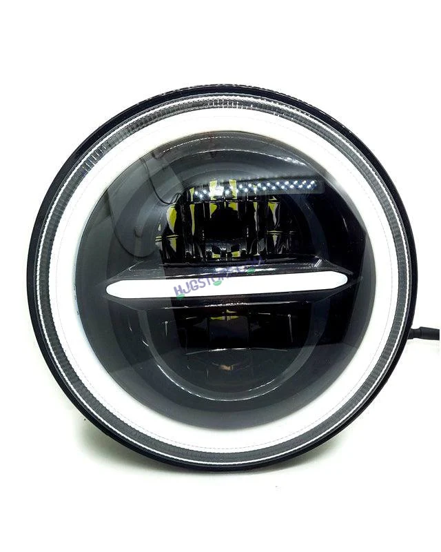 HJG 7 Inch Round Headlight Compatible with Royal Enfield, Jeep & Harley Davidson (Harley Minus Headlight) - Image 5