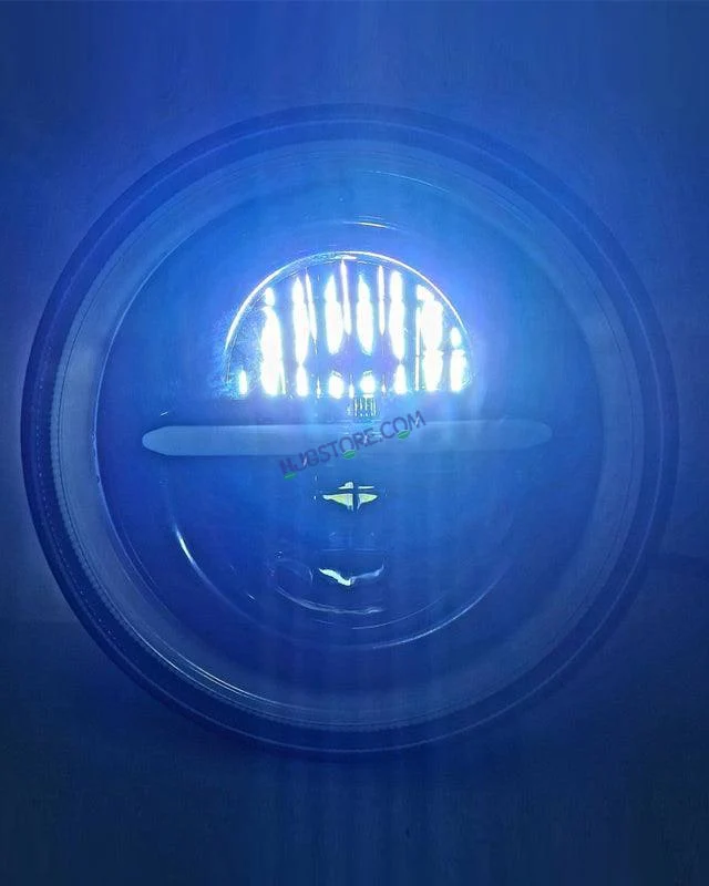 HJG 7 Inch Round Headlight Compatible with Royal Enfield, Jeep & Harley Davidson (Harley Minus Headlight) - Image 8