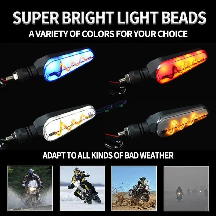 HJG Bike Heartbeat Indicator Waterproof Flexible Blinker Bright LED Indicators Universal For All Bike Models Motorcycle Turn Signal Lights HJG Indicator with DRL Heartbeat Indicator - Image 4