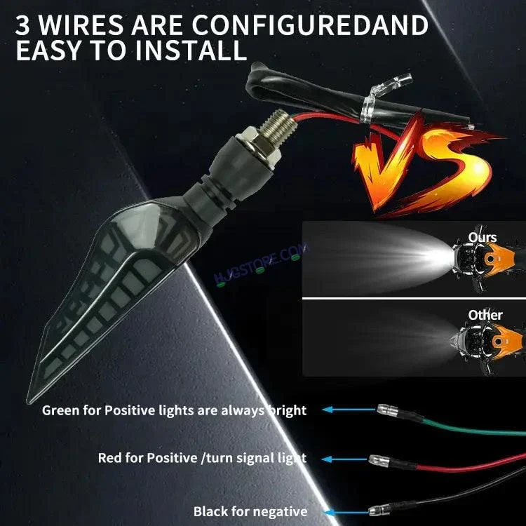 HJG Bike TRex Indicator Waterproof Flexible Blinker Bright LED Indicators Universal For All Bike Models Motorcycle Turn Signal Lights HJG Indicator with DRL TRex Indicator - Image 5