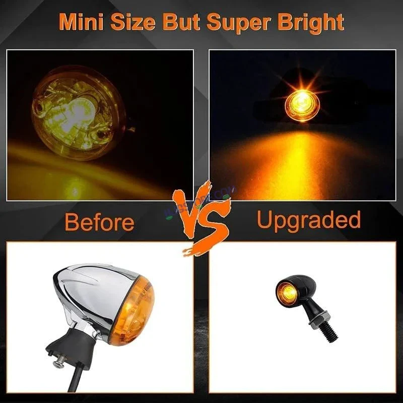 HJG Bullet Shape Turn Signal Lights Indicator Universal for All Bikes Models Turn Signal Lights Motorcycle 4pc - Image 4