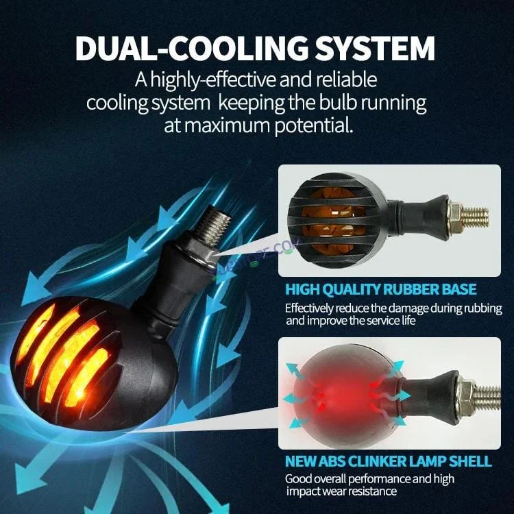 HJG Indicator Round Waterproof Flexible Blinker Bright LED Indicators Universal For All Bike Models Motorcycle Turn Signal Lights HJG Indicator - Image 3