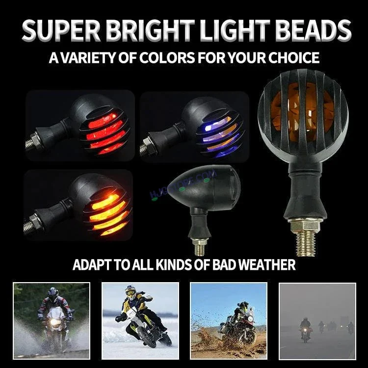 HJG Indicator Round Waterproof Flexible Blinker Bright LED Indicators Universal For All Bike Models Motorcycle Turn Signal Lights HJG Indicator - Image 4