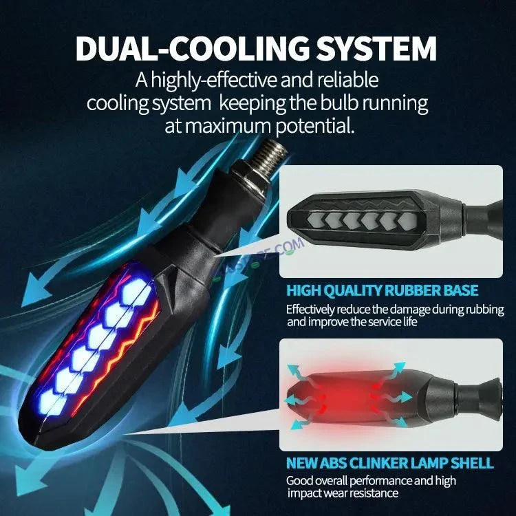 HJG Indicator Round Waterproof Flexible Blinker Bright LED Indicators Universal For All Bike Models Motorcycle Turn Signal Lights HJG Indicator with DRL 231114 - Image 4