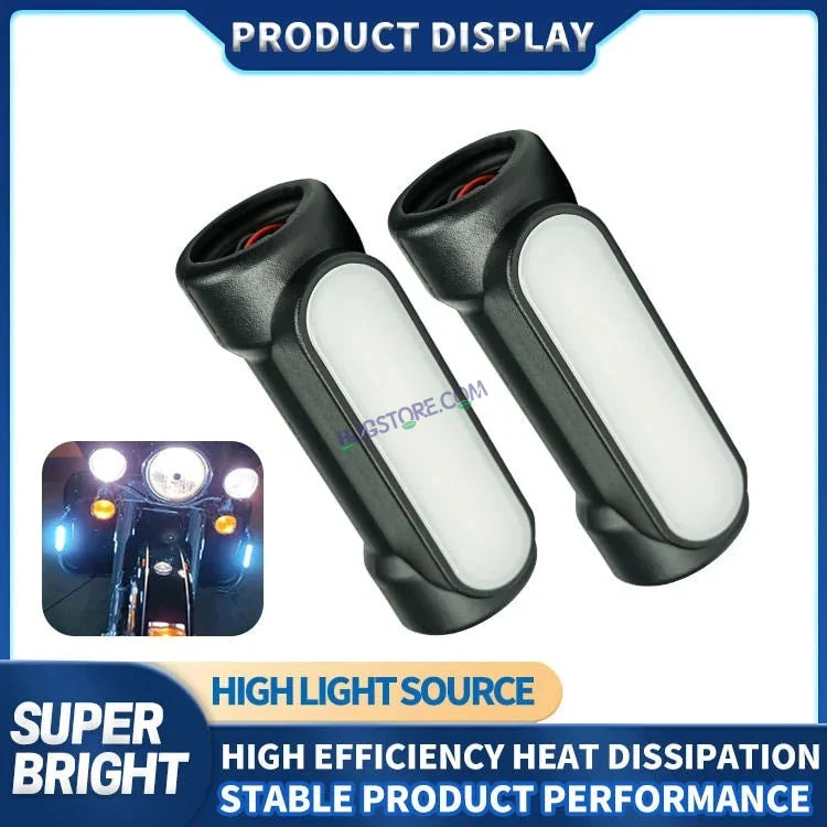 HJG Leg Guard LED DRL Turn Signal Indicator Hazard Lights Crash Bar for Motorcycles (White/Yellow, Red/Yellow, Blue/Yellow) LIU HJG Leg Guard DRL - Image 11