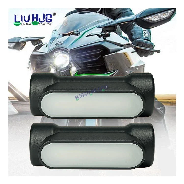 HJG Leg Guard LED DRL Turn Signal Indicator Hazard Lights Crash Bar for Motorcycles (White/Yellow, Red/Yellow, Blue/Yellow) LIU HJG Leg Guard DRL - Image 12