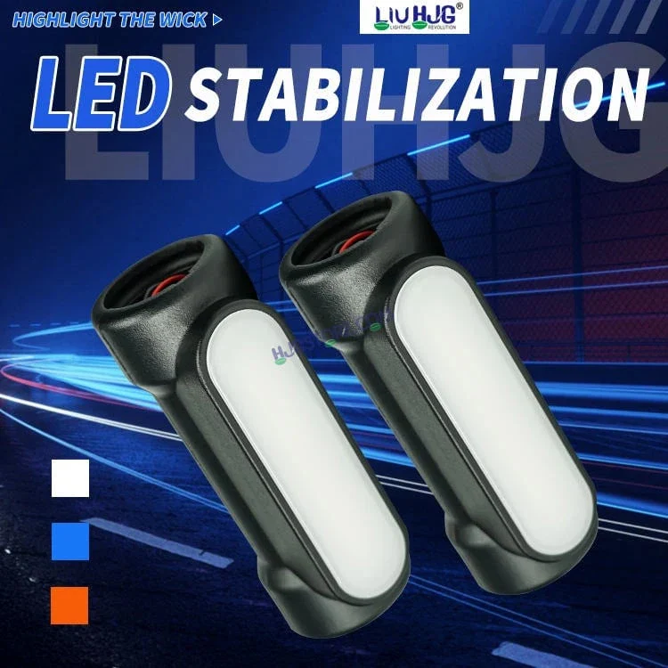 HJG Leg Guard LED DRL Turn Signal Indicator Hazard Lights Crash Bar for Motorcycles (White/Yellow, Red/Yellow, Blue/Yellow) LIU HJG Leg Guard DRL - Image 3