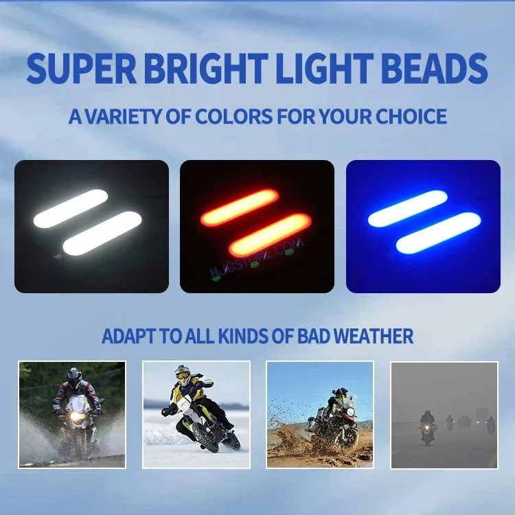 HJG Leg Guard LED DRL Turn Signal Indicator Hazard Lights Crash Bar for Motorcycles (White/Yellow, Red/Yellow, Blue/Yellow) LIU HJG Leg Guard DRL - Image 5