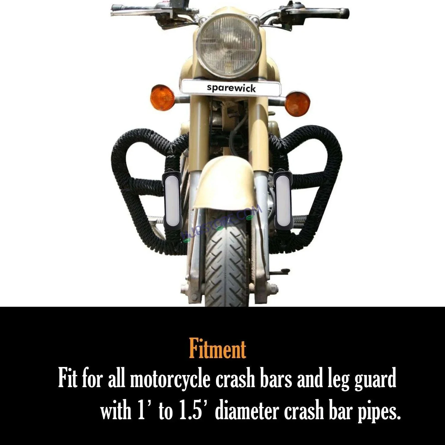 HJG Leg Guard LED DRL Turn Signal Indicator Hazard Lights Crash Bar for Motorcycles (White/Yellow, Red/Yellow, Blue/Yellow) LIU HJG Leg Guard DRL - Image 9