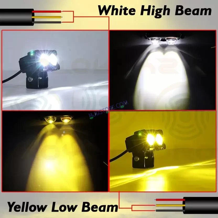 HJG New Model 2 LED Dual Shot 80W Fog Light For Bike/Car/Thar/Jeep ( Cool White, 40W each * 2 = 80W Total ) - Pack of 2 - Image 5