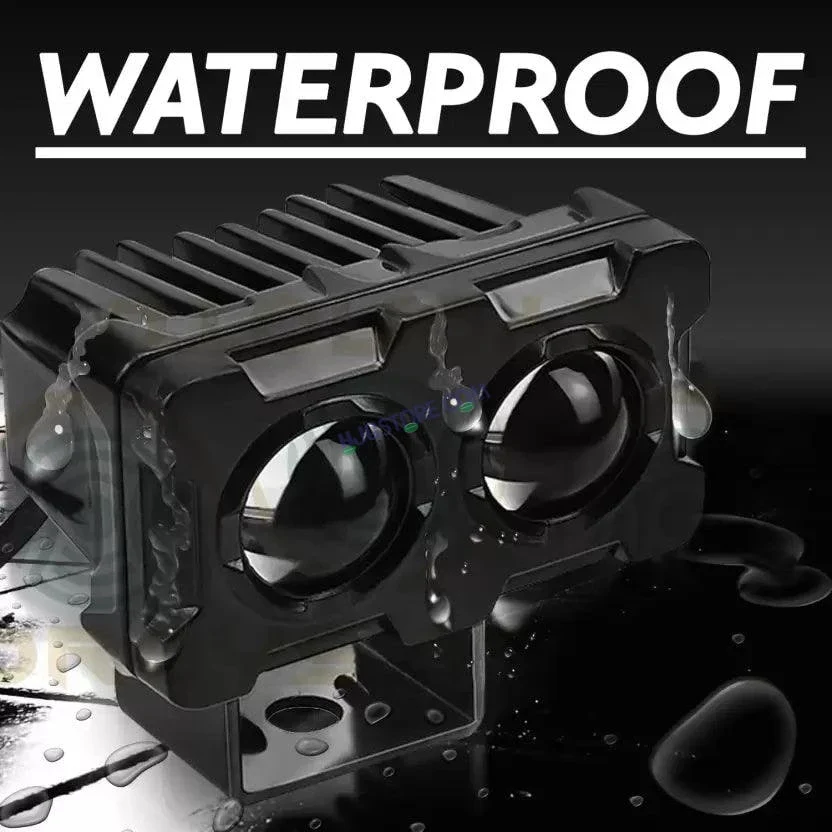 HJG New Model 2 LED Dual Shot 80W Fog Light For Bike/Car/Thar/Jeep ( Cool White, 40W each * 2 = 80W Total ) - Pack of 2 - Image 6