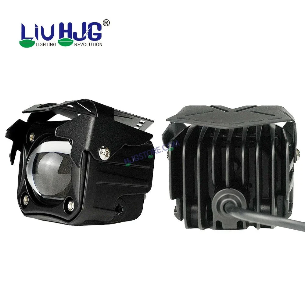 HJG Original Future Eyes 1 Foglight Mega Drive 60W Dual LED Dual Color Fog Light with Red DRL 60W Spot Foglight Ultra Wide Spot Light MEGA DRIVE For Bike/Car/Thar/Jeep/SUV/Universal (Red, Cool White, Yellow), Pack of 2 LIU HJG Future Eyes 1 Foglight - Image 3