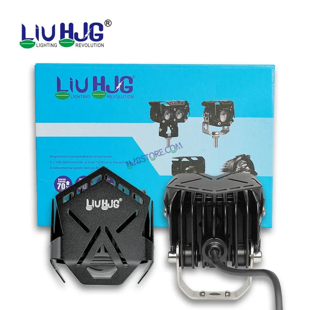 HJG Original Future Eyes 1 Foglight Mega Drive 60W Dual LED Dual Color Fog Light with Red DRL 60W Spot Foglight Ultra Wide Spot Light MEGA DRIVE For Bike/Car/Thar/Jeep/SUV/Universal (Red, Cool White, Yellow), Pack of 2 LIU HJG Future Eyes 1 Foglight - Image 5