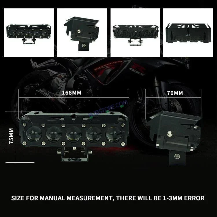 HJG ORIGINAL 150W 5 Lens MEGA DRIVE Fog Light For Bike/Car/Thar/Jeep ( Cool White, 75W each * 2 = 150W Total ) - Pack of 2 - Image 10