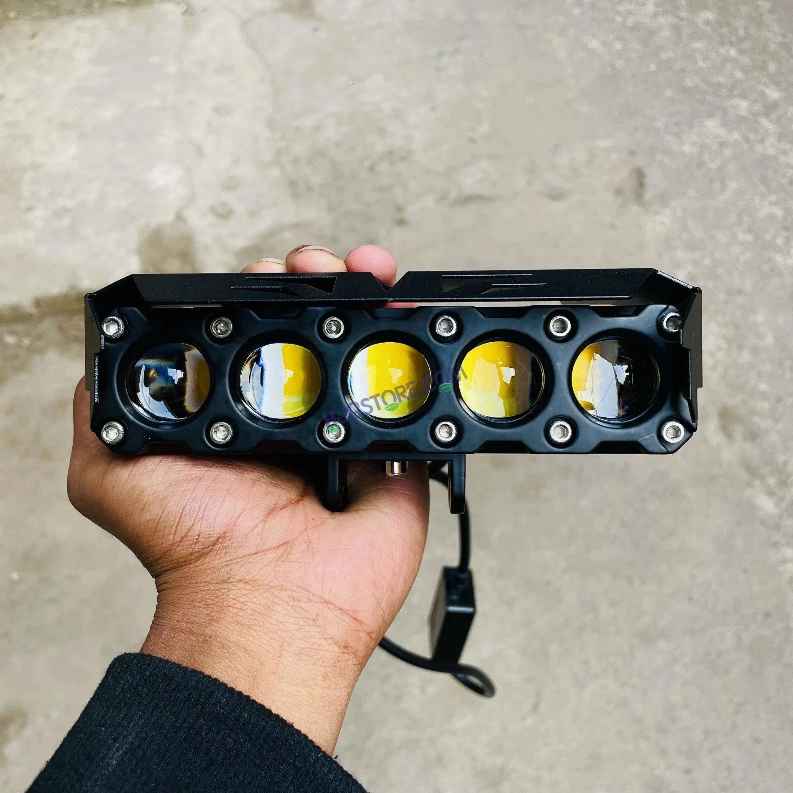 HJG ORIGINAL 150W 5 Lens MEGA DRIVE Fog Light For Bike/Car/Thar/Jeep ( Cool White, 75W each * 2 = 150W Total ) - Pack of 2 - Image 8