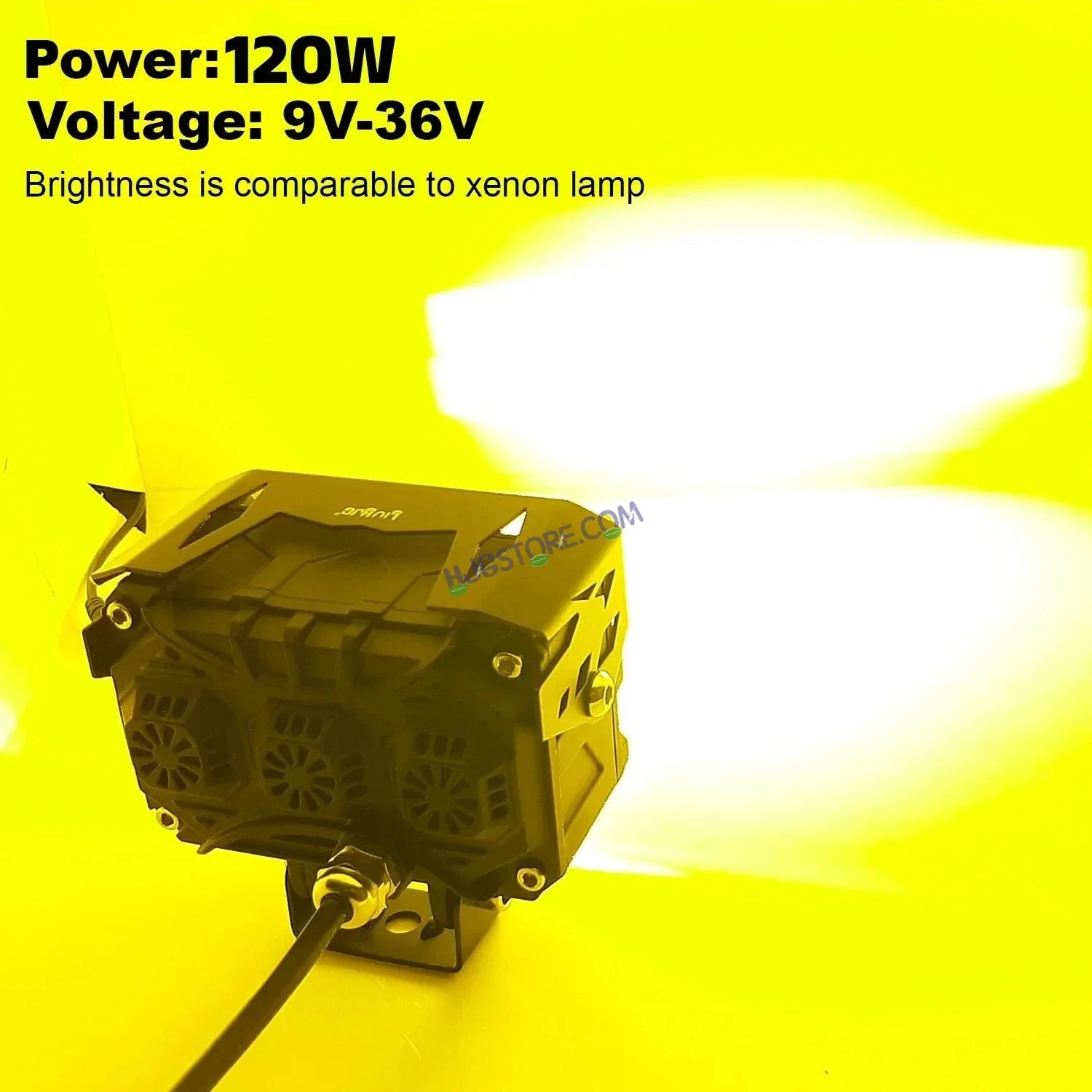 HJG ORIGINAL 180W 6 Future Lens MEGA DRIVE Fog Light For Bike/Car/Thar/Jeep ( Cool White, 90W each * 2 = 180W Total ) - Pack of 2 - Image 4