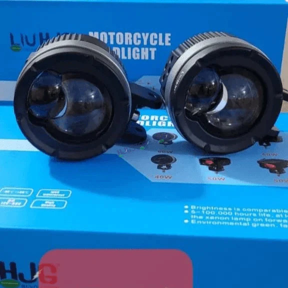 HJG P49 Dual Lens 120W New Model with Power Adaptor Foglight Ultra Wide Dual Intensity LED Driving Fog Lights White/Yellow (2*60W = 120W Total) Universal For All Cars & Bikes - Image 7