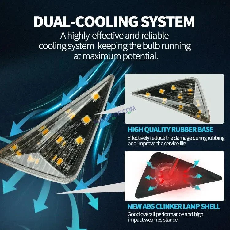 HJG R15 Indicator Waterproof Flexible Blinker Bright LED Indicators Universal For All Bike Models Motorcycle Turn Signal Lights HJG Indicator with DRL R15 Indicator - Image 3