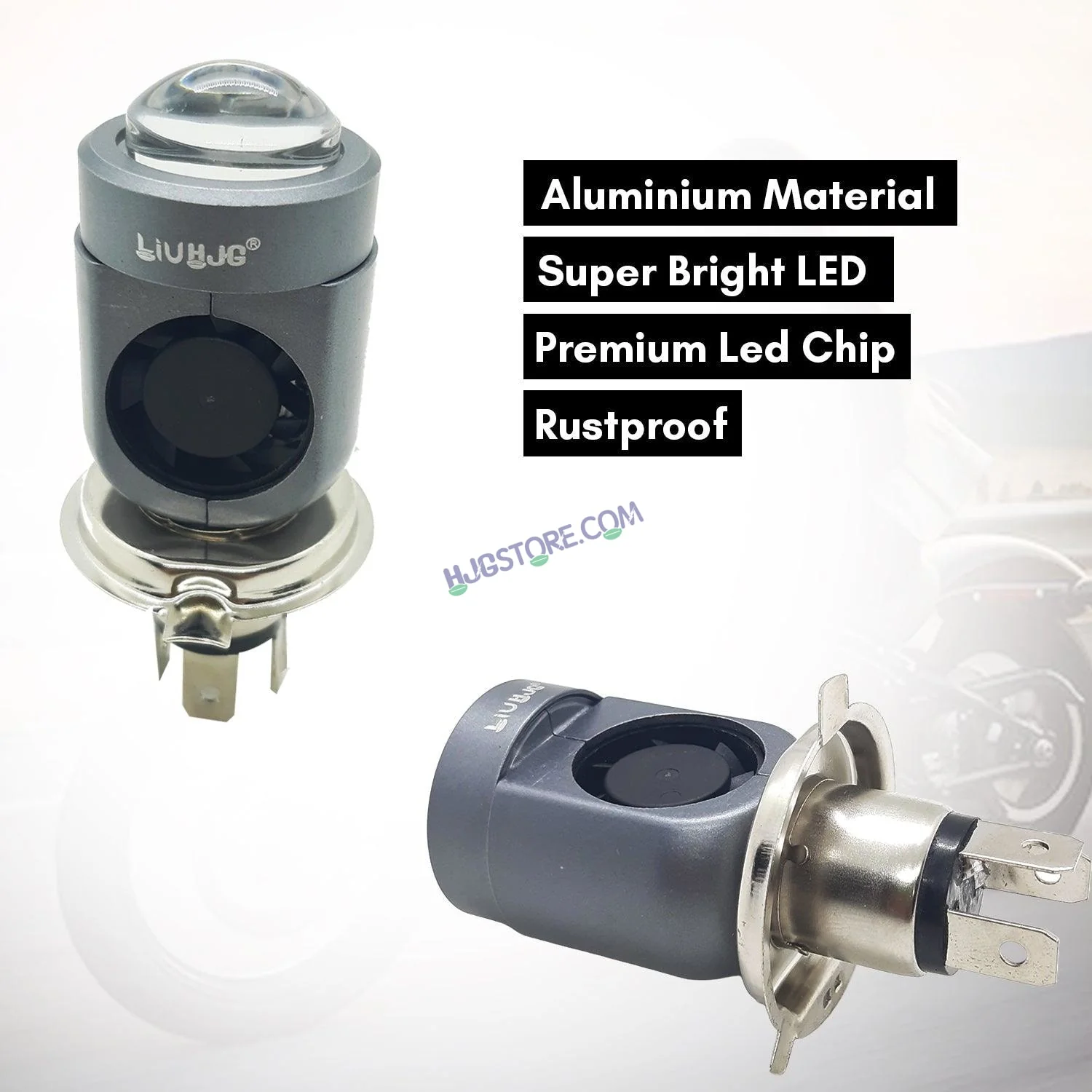 LIU HJG Motorcycle LED Headlight Bulb Yellow/White With H4 Fitting (12V-36V) (30W-50W, pack Of 1) - Image 5