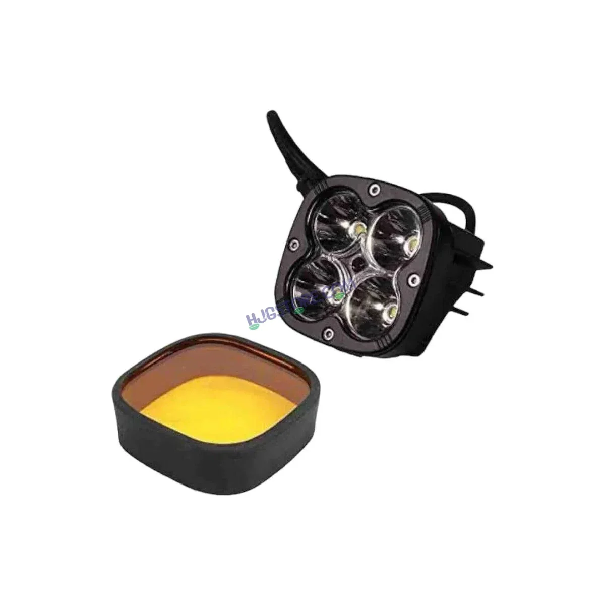 Original HJG 4x4 LED with Brightness Controller Switch Fog Light: 120W-12V White, Yellow Filter Cap - Image 3